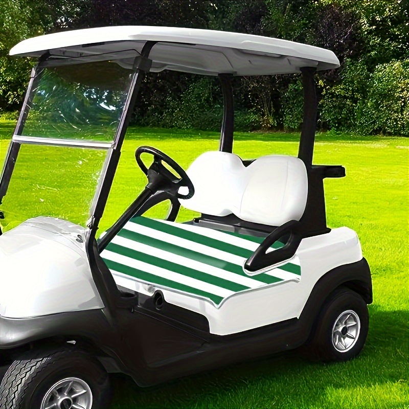 Golf Towel Waffle - ゴルフカートシートカバー、ブルーのアンチホットゴルフカートシートタオルブランケット、穴付き、ほとんどのEZGOに適合、100%マイクロファイバー、