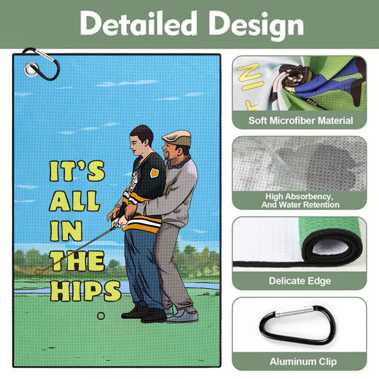 ハッピーギルモアデザイン マイクロファイバープレミアムゴルフ - Golf Towel Waffle のレビューと価格