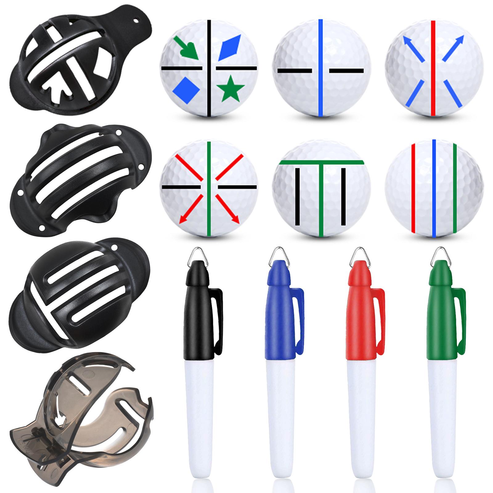 ゴルフボールマーキングステンシルキット ポータブル3ラインマ - Ball Marker Set のレビューと価格