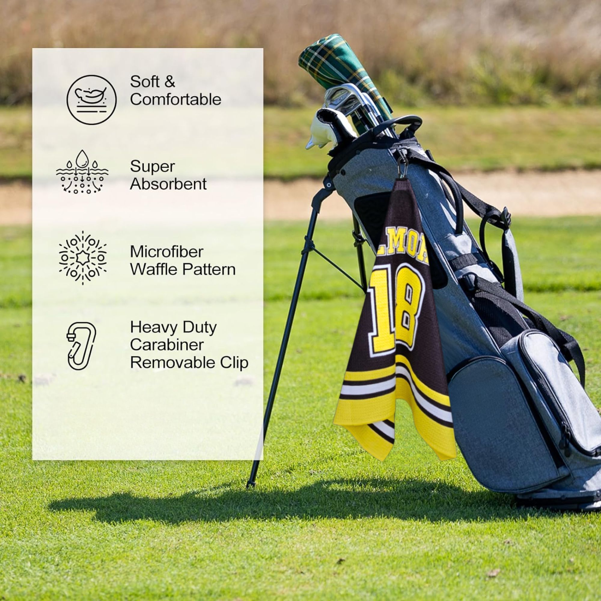 ハッピーギルモア ワッフル ゴルフタオル ラージサイズ クリ - Golf Towel Waffle のレビューと価格