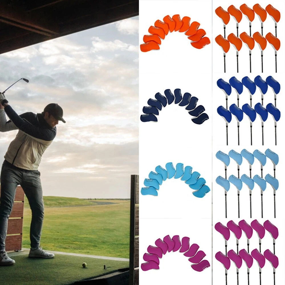 クリアで目に見えるヘッドカバー 10 個入りゴルフカバー ゴ - Golf Equipment Organizer のレビューと価格