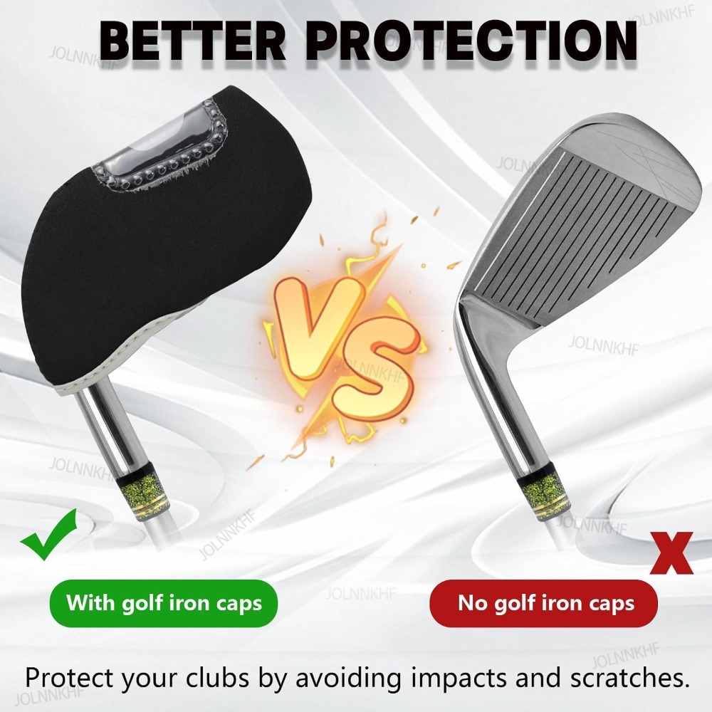 クリアで目に見えるヘッドカバー 10 個入りゴルフカバー ゴ - Golf Equipment Organizer のレビューと価格