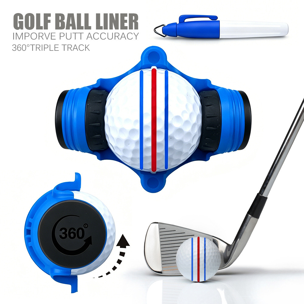 360度回転ゴルフボールライナーマーカーテンプレートマーカー - Ball Marker Set のレビューと価格