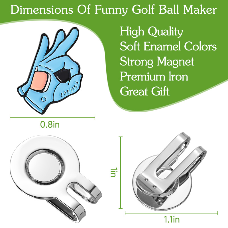 OKサイン ゴルフハットクリップ ボールマーカー 磁気 簡単 - Ball Marker Set のレビューと価格